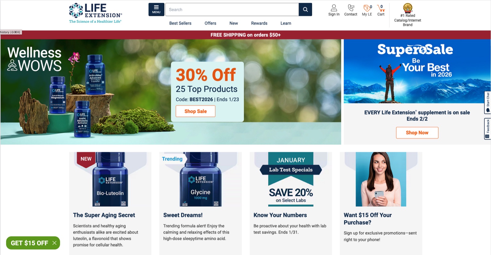 Life Extension E-Commerce project